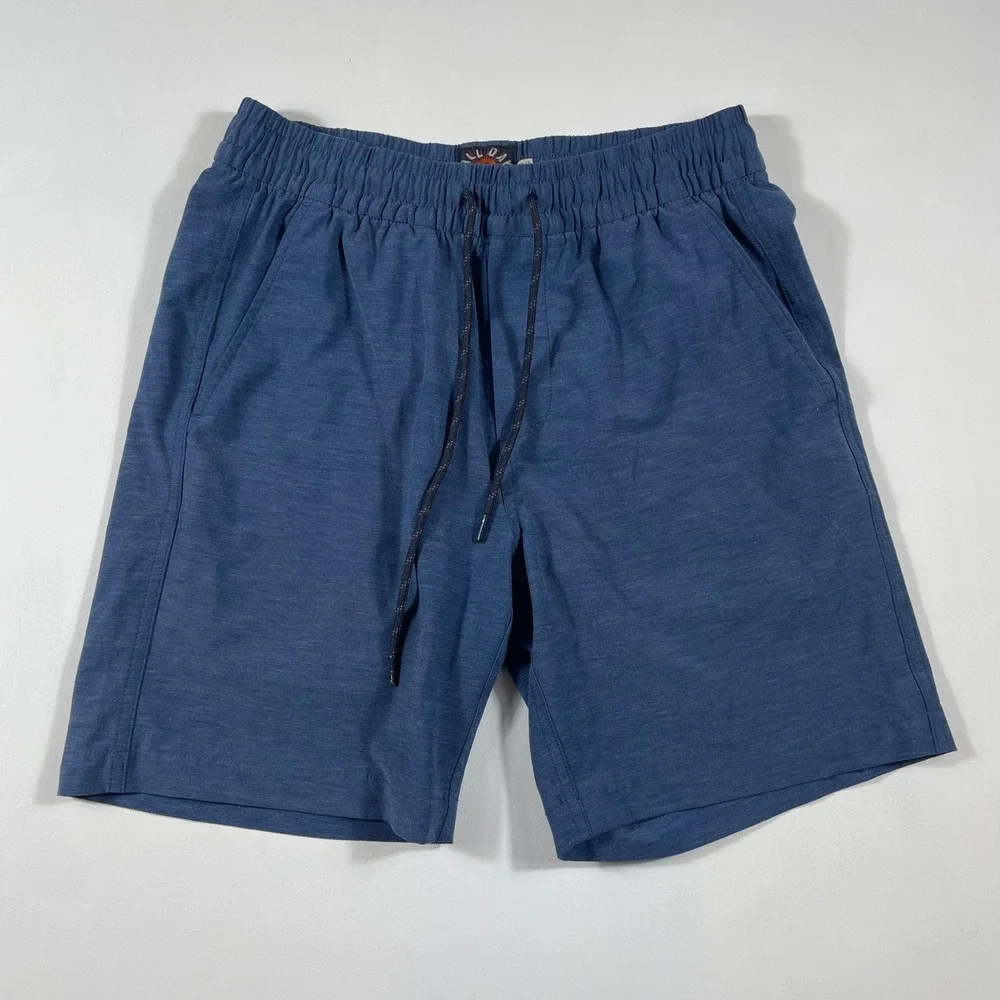 Faherty All Day Shorts Mens Small Recycled Stretch Drawstring Blue Peformance